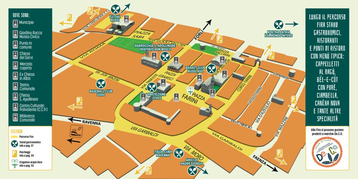 Mappa topografica della Fira